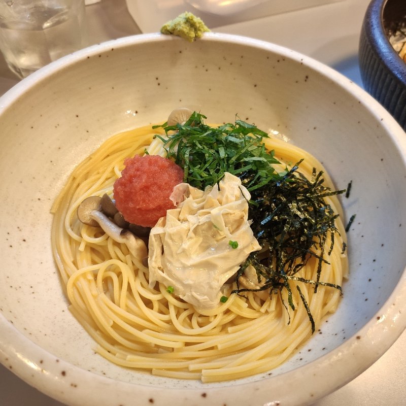 明太子としめじと湯葉の青じそ風味(凛じろう )