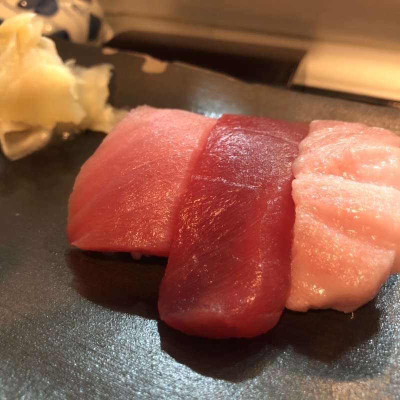マグロ3種盛り(寿しながもとリニューアル)