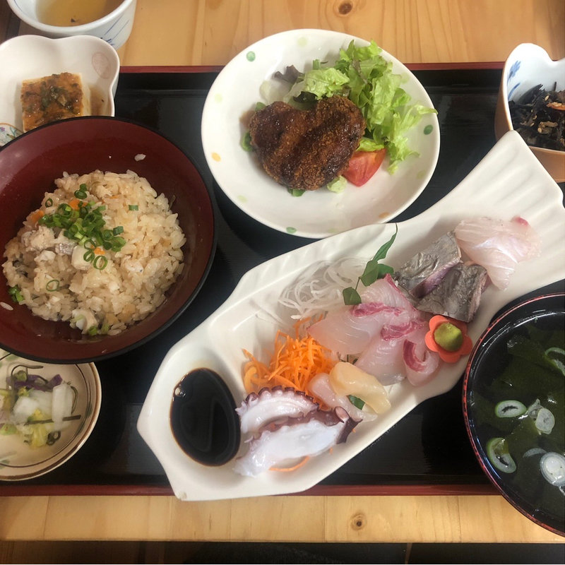 刺身定食(相島地域産物展示販売所 丸山食堂)