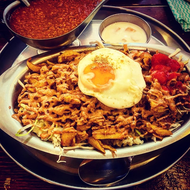 チキンケバブキーマライス定食(インド定食ターリー屋 新宿センタービル店)