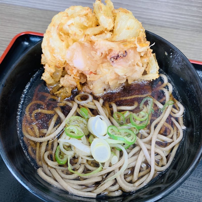 げそかき揚げそば(永坂庵 本郷三丁目)