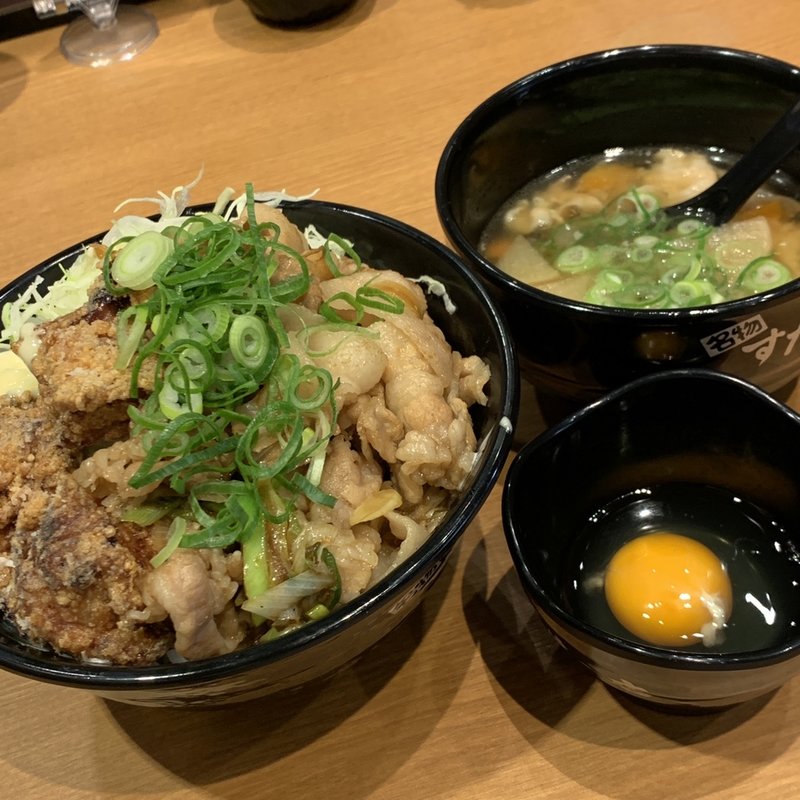 唐揚げ合盛りすた丼(伝説のすた丼屋 国分寺北町店)