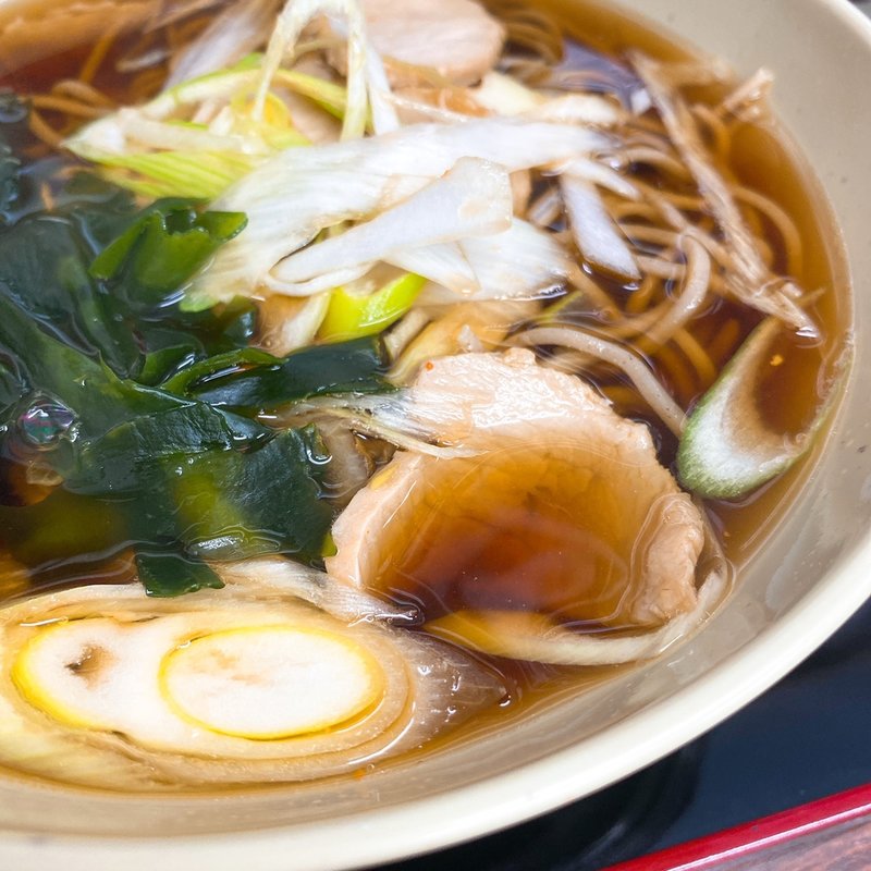 ねぎ豚そば(山長そば)