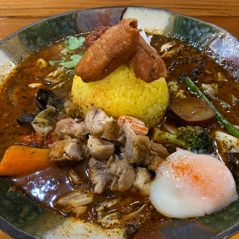 鶏ざんまい(スープカレー なっぱ)