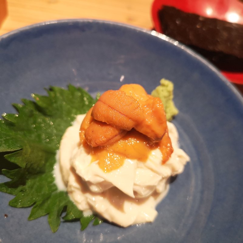 生うにと生湯葉の刺身(炉端の佐藤 大阪難波店)