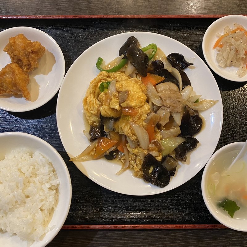 玉子と豚肉ときくらげ炒め(中国料理 佳華園)