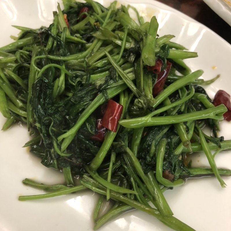 クウシンサイ炒め(四川DINING 望蜀瀘)