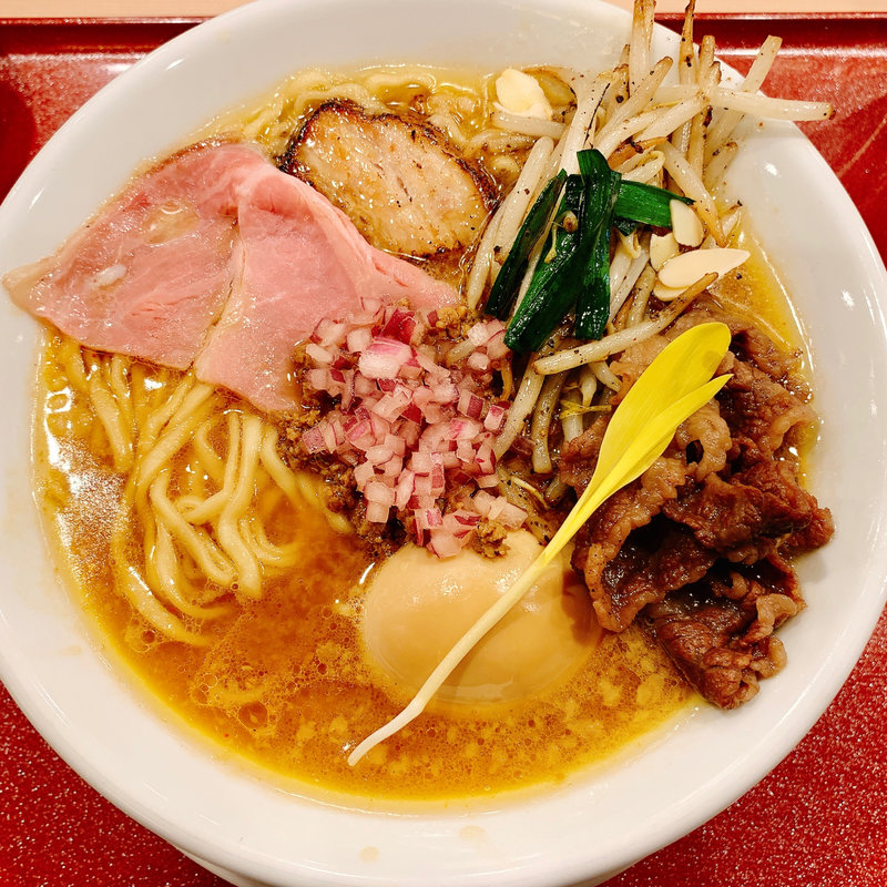 味玉和牛吟醸味噌そば(麦と麺助 新梅田中津店)