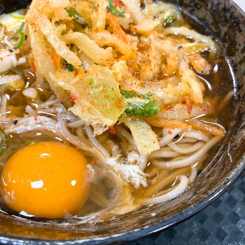 天ぷら玉子そば(かしわや 三軒茶屋店)