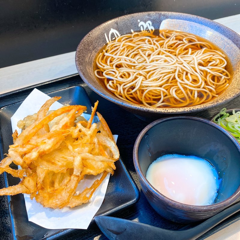 朝そば＋舞茸天(ゆで太郎 千葉東寺山店)