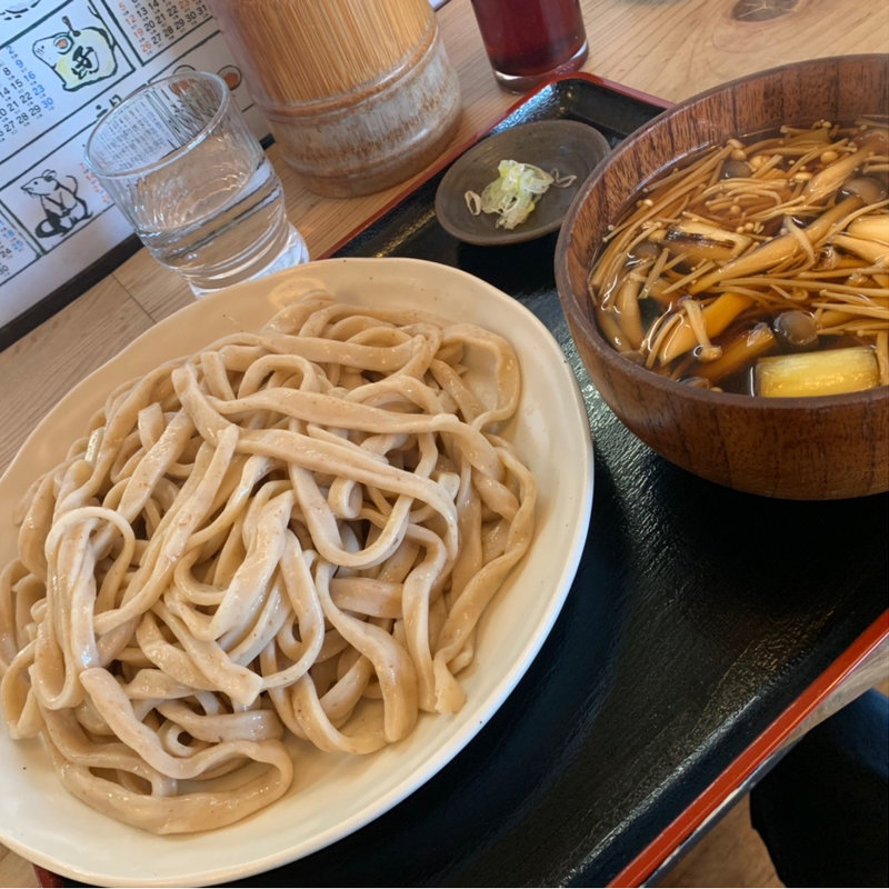 キノコ汁うどん＋中盛り(手打うどん庄司)