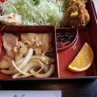 生姜焼とヒレカツ定食(とんかつ 籠森)