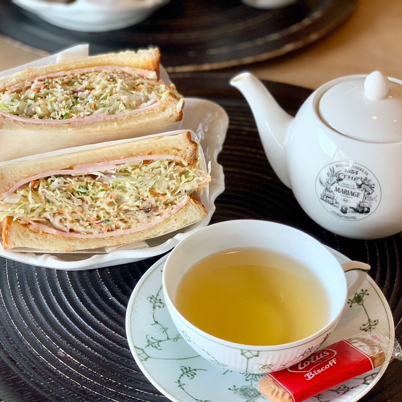 野菜とハムのホットサンド(杏Cafe)