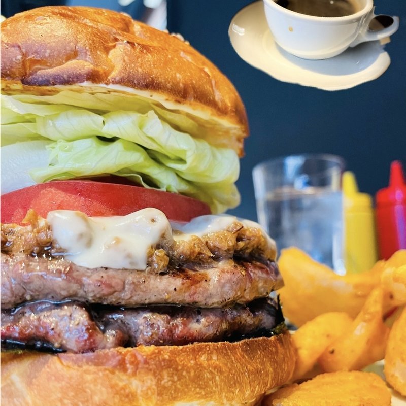 ダブルゴーダミソミートバーガー(folk burgers&beers)