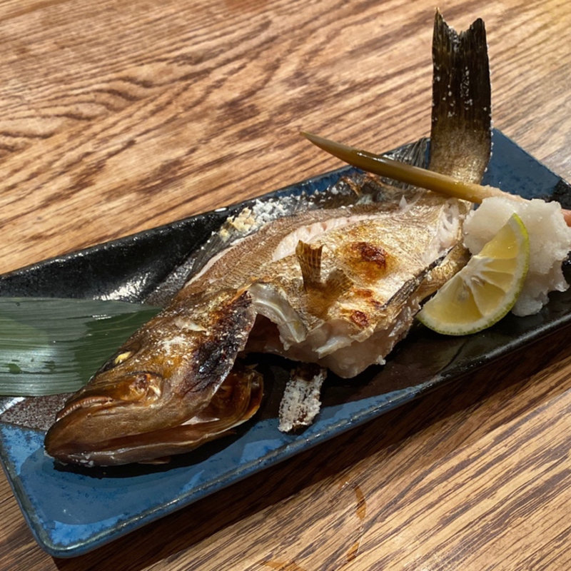 アカモンハタの塩焼き(旬香旬菜　まんまる （創作和食ダイニング）)