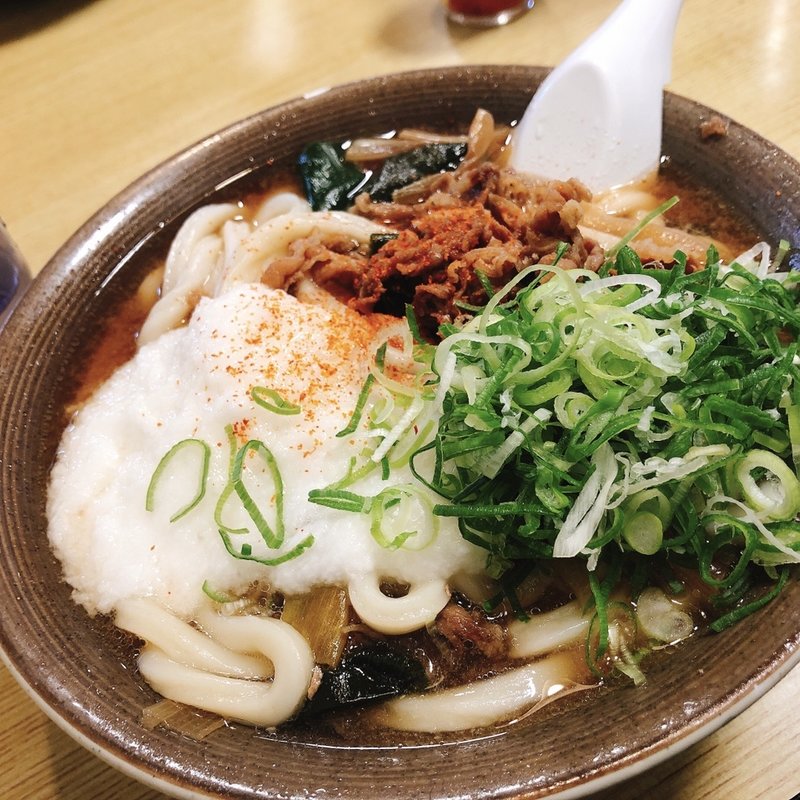 肉・山いもうどん(牧のうどん 久山店)