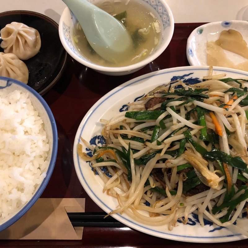 ニラレバ炒め（日替りランチ）(みきや)