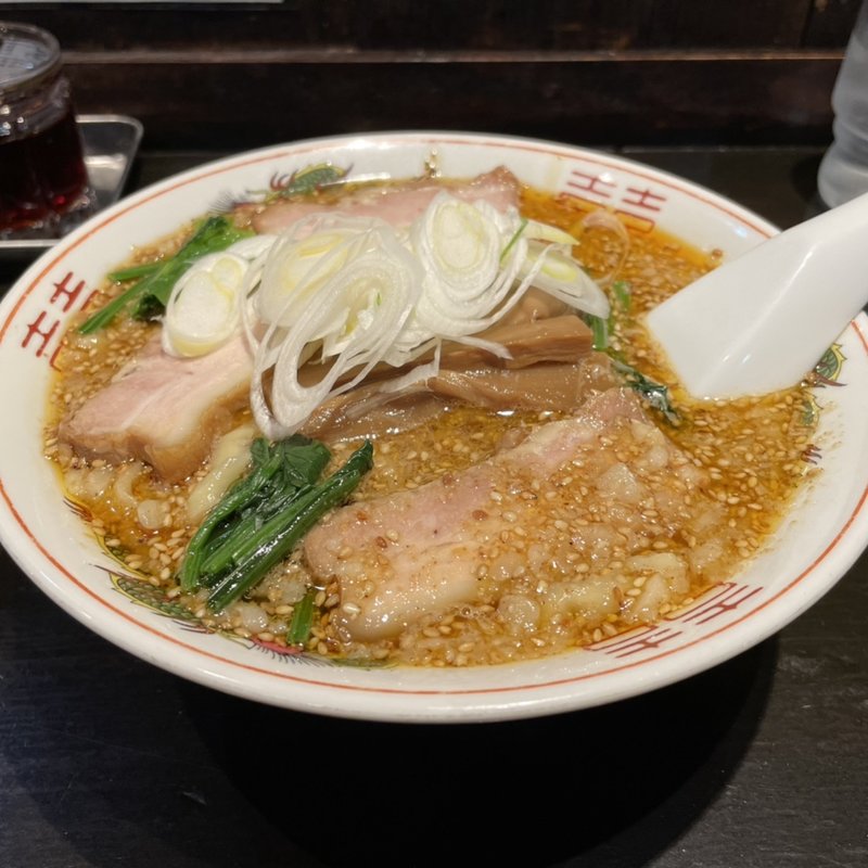 手打ち背脂胡麻醤油(柳麺まる重)