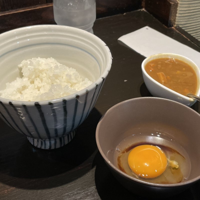 和風カレー付きTKG(柳麺まる重)