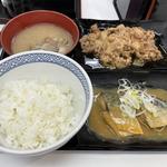 牛皿サバ味噌定食