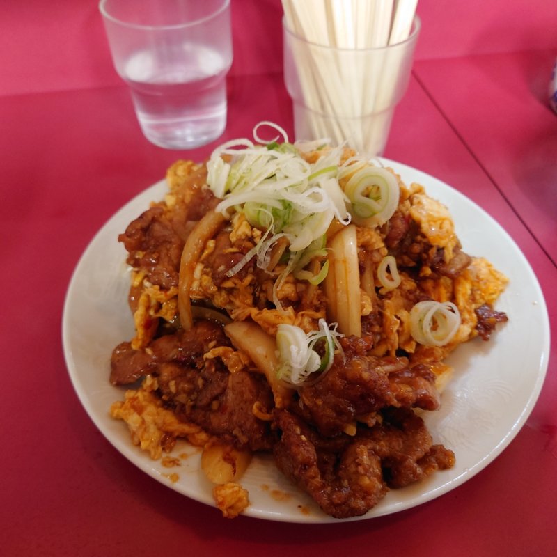 肉卵炒めライス大盛(かし亀)