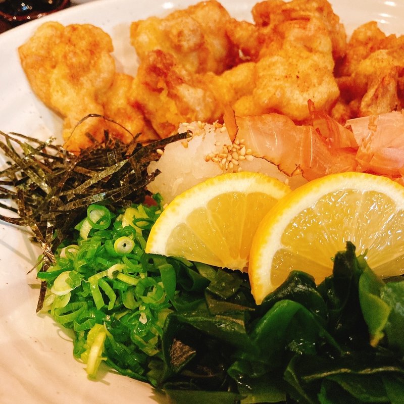 とり天ぶっかけうどん(ほしの )