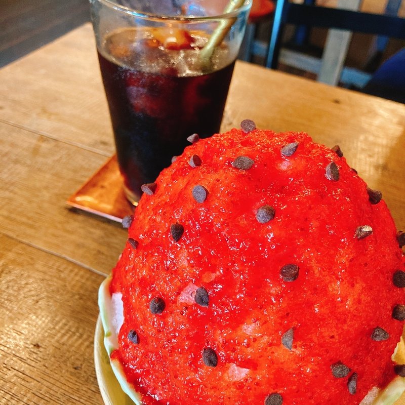 いちごのかき氷(森森舎 カフェ＆陶芸教室)