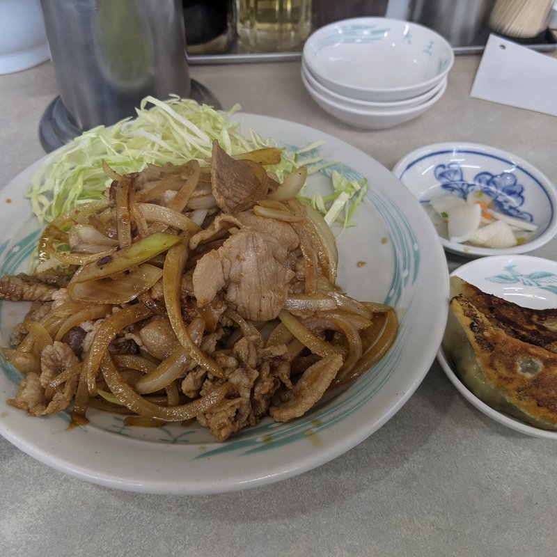 生姜焼肉定食(元祖中華つけ麺大王 蒲田店)