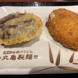 肉厚椎茸天とコロッケ(丸亀製麺 宇都宮インターパーク店 )