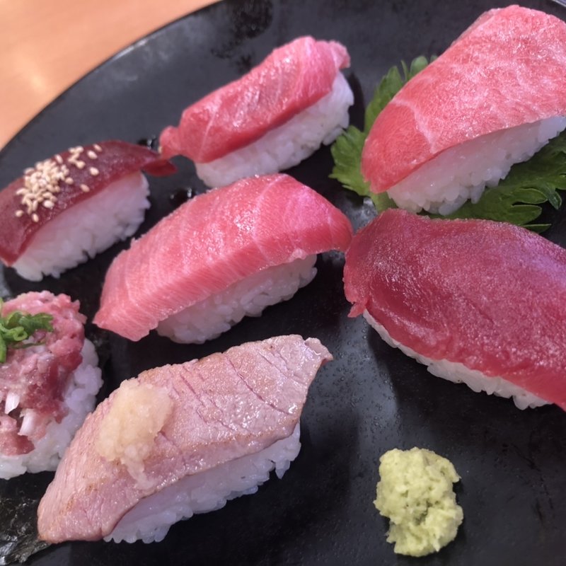 天然本マグロ7貫盛り(スシロー 南葛西店)