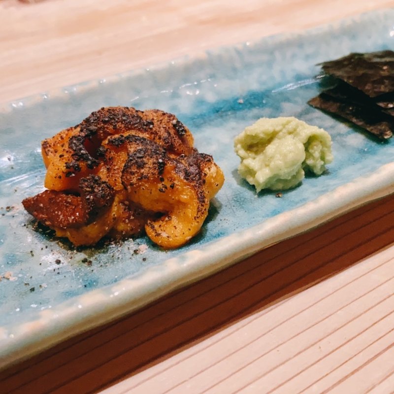 ウニ炙り(鮨dinner山川)