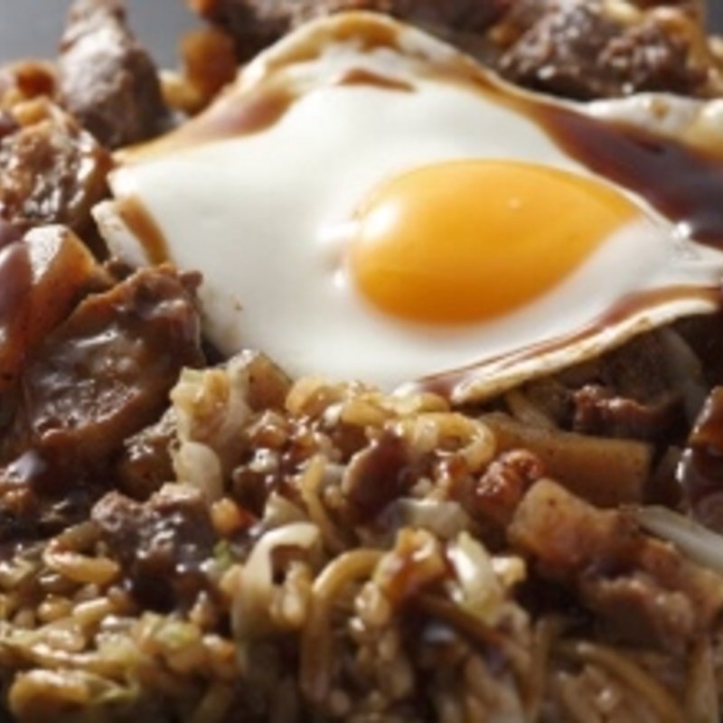 スジそば飯(鉄板ダイニング OKONOMIYA)