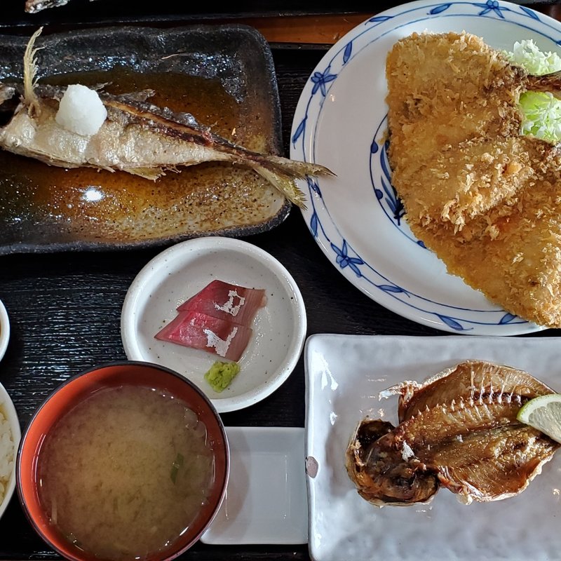 アジフライ定食(福浦漁港　みなと食堂 )