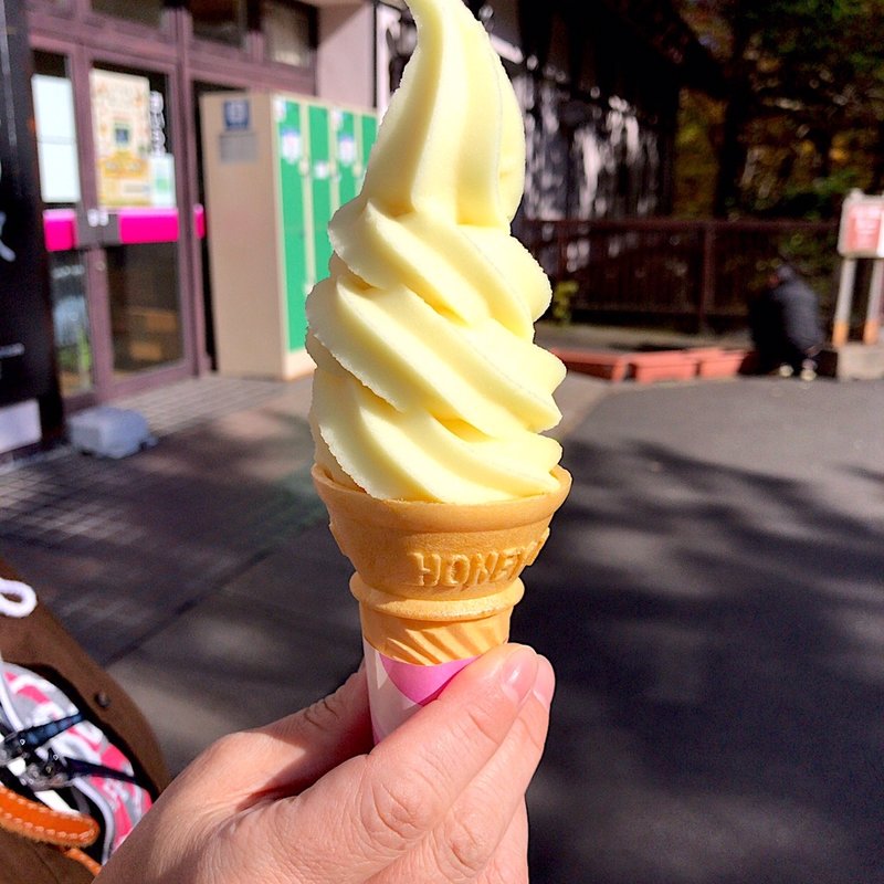 りんごソフトクリーム(渓流の駅 おいらせ売店)