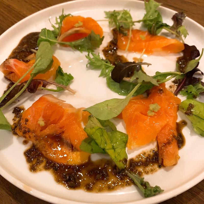  信州サーモンのカルパッチョ(室町二條 みのや)