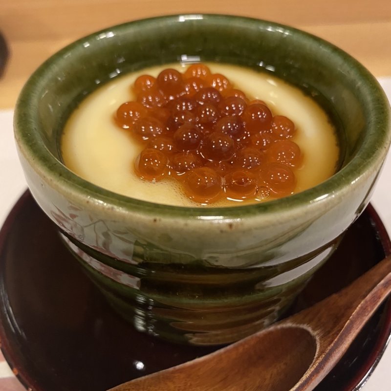 白子といくらの茶碗蒸し(鮨処 舟 浅草)