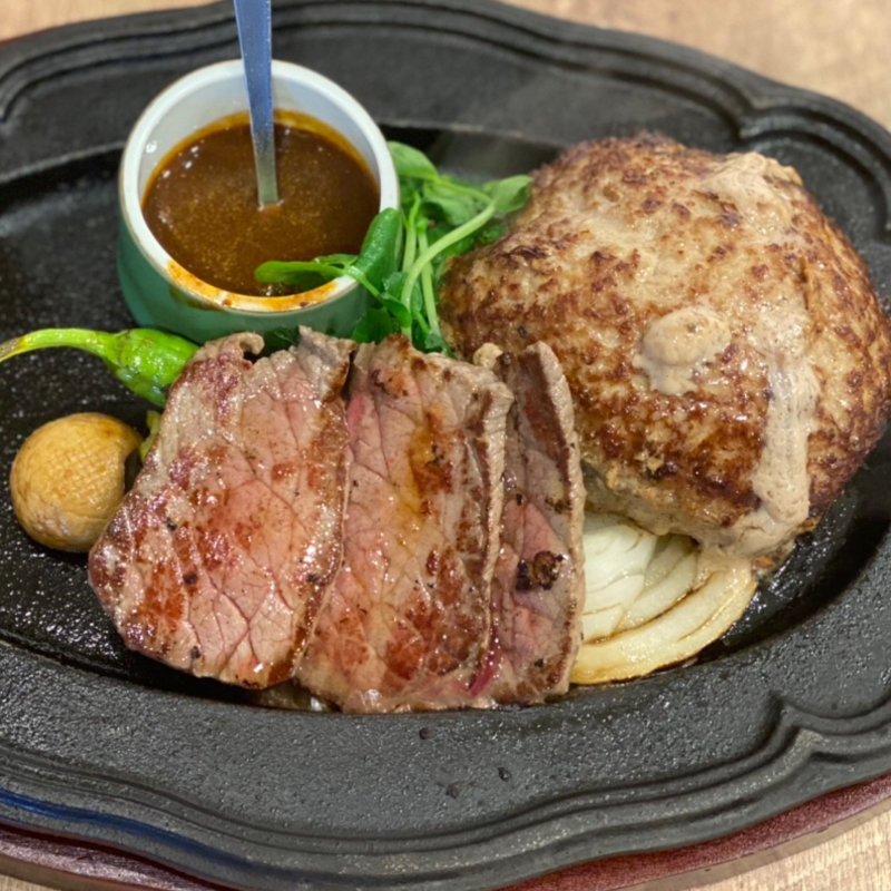 コンビ和牛赤身ステーキランチ(木の葉亭)