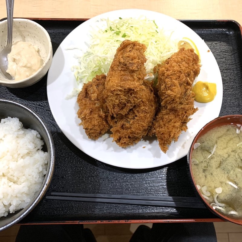 カキフライ定食(あげもんや)