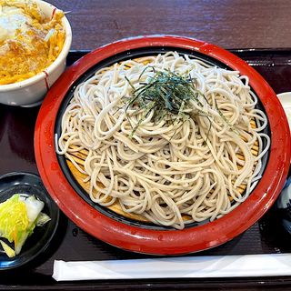 ざるそば　ミニかつ丼(そば元本舗 グランテラス筑西店)