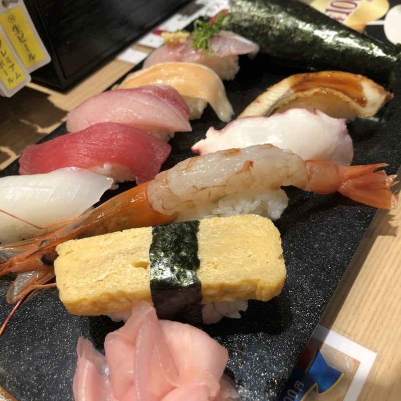 寿司ランチ　握り一人前(牡蠣とワイン立喰い すしまる なんばウォーク店)