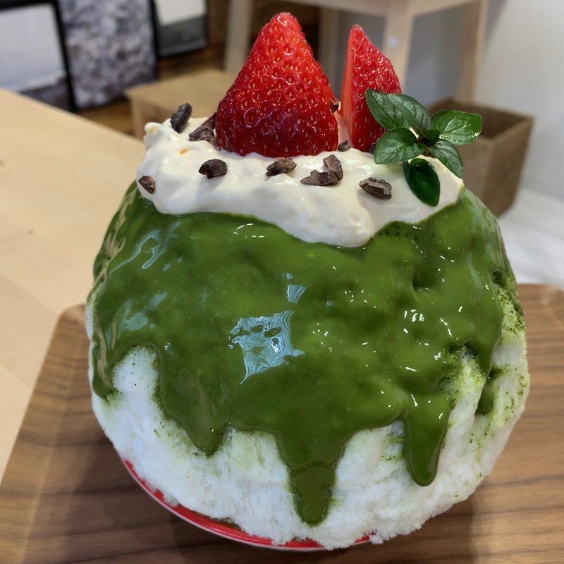 苺抹茶ティラミス(かき氷専門店SANGO)