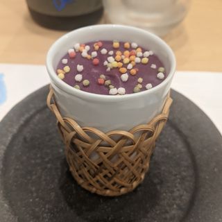 ホタテ・里芋・さつま芋の茶碗蒸し仕立て(日本料理　秀たか)