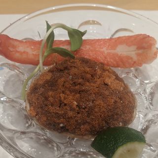 兵庫産香箱蟹、浜坂産ズワイガニ(日本料理　秀たか)