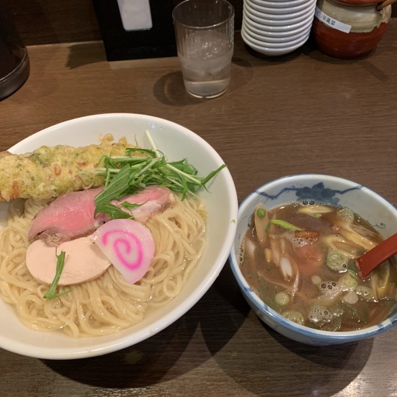 鴨とネギの和風温つけ麺(中華そば ひのき屋)
