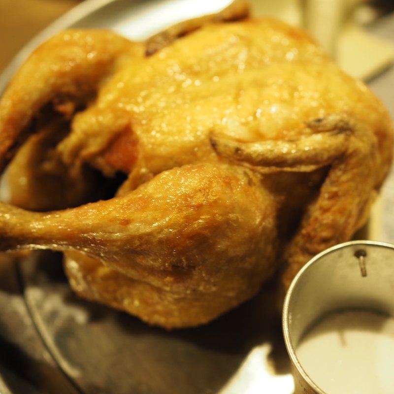 ひな鳥の唐揚げ(ぐるぐるねぎま)