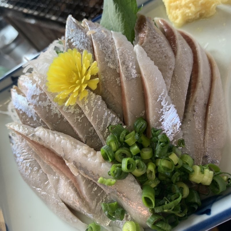 いわし刺身(焼蛤 浜茶屋 向島 （やきはまぐり はまぢゃや むこうじま）)