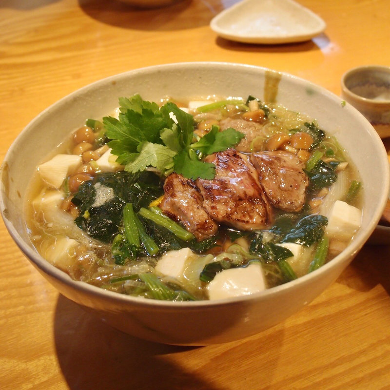 鴨なめこそば(蕎楽亭)