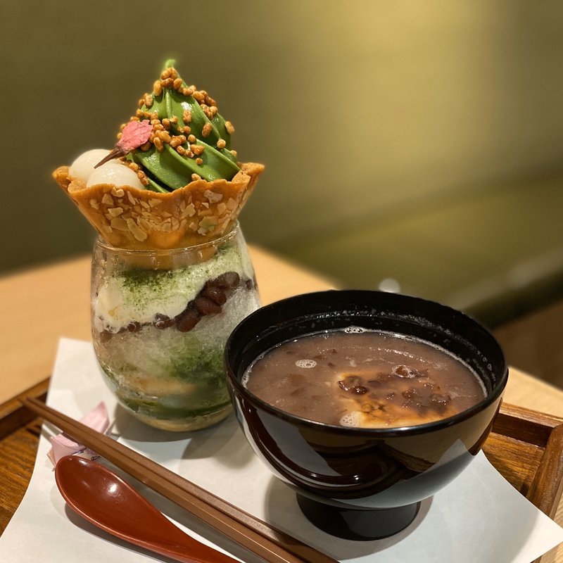 金の抹茶ティラミス氷(茶々屋南山園 ヴェルサウォーク西尾店)