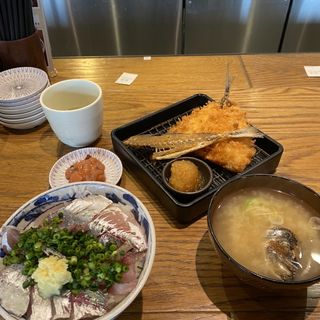 アジフライ鯵丼セット(呑丼)