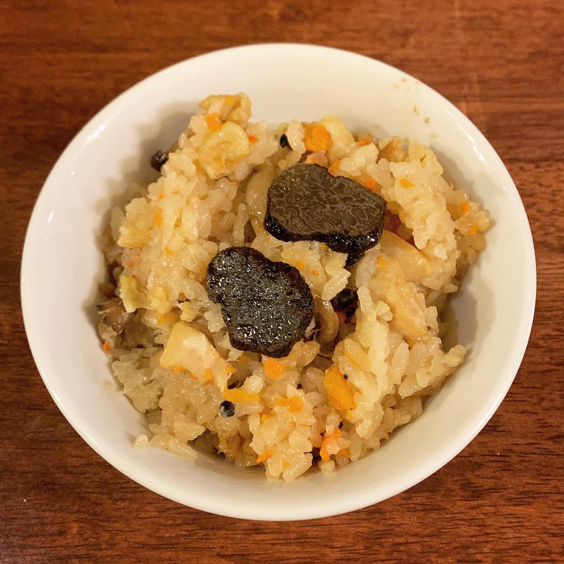 八咫烏x海老丸 きのこトリュフごはん(海老丸らーめん)